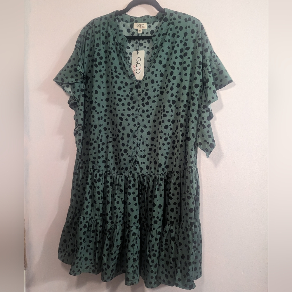 Gigio Plus ruffle dress NWT